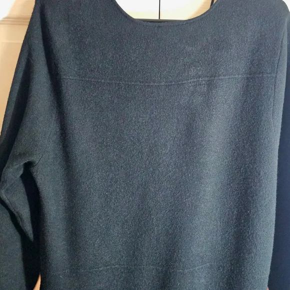 Cyrus Fit & Flare Large Sweater Dress Black Winter Modest Midi Classic Heavy - Picture 7 of 10